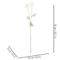 Amapola artificial, blanca, tallo largo, 78 cm, 3 unidades | Floristik24.es
