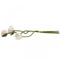 Floristik24 Amapola artificial, flor de seda blanco-rosa L55/60/70cm juego de 3