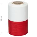 Cinta de corona de muaré, cinta de luto blanco-rojo, cinta decorativa de 150 mm, cinta conmemorativa de luto flor, tafetán de acetato de 25 m | Floristik24.es