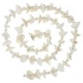 Floristik24 Guirnalda de concha con perlas blanco 100cm