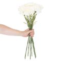 Clavel artificial con tallo para ramos y coronas, 56 cm, 8 unidades. | Floristik24.es