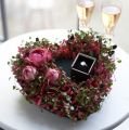 Floristik24 Corazón de espuma floral negro 17cm 2 piezas decoración de boda