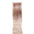 Floristik24 Cinta de organza cinta de gasa flores naranja rosa 40mm 15m
