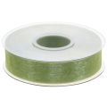 Floristik24 Cinta de organza cinta de regalo verde orillo verde lima 25mm 50m