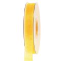 Floristik24 Cinta de organza cinta de regalo cinta amarilla orillo 15mm 50m