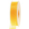 Floristik24 Cinta de organza cinta de regalo cinta amarilla orillo 25mm 50m