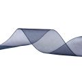 Floristik24 Cinta de organza cinta de regalo cinta azul oscuro orillo azul 40mm 50m