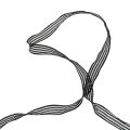 Floristik24 Cinta de organza con rayas cinta de regalo negra 15mm 20m