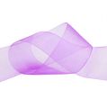Floristik24 Cinta de organza con orillo 4cm 50m violeta