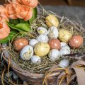 Floristik24 Decoración de Pascua para colgar motivos de huevos de Pascua blanco, amarillo, marrón surtido 6 piezas
