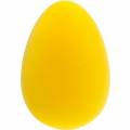Floristik24 Huevo de Pascua flocado amarillo H25cm huevos decorativos Decoración de Pascua