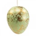 Huevo de Pascua para colgar huevos de decoración rosa, verde, dorado 12cm 4uds