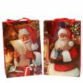 Floristik24 Bolsas de regalo con motivo navideño Papá Noel rojo 20cm × 30cm × 8cm juego de 2 piezas