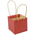 Floristik24 Bolsas de papel rojas con asa bolsas de regalo 10,5×10,5cm 8ud