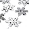 Floristik24 Guirnalda decorativa copos de nieve plata 270cm