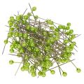 Floristik24 Alfileres de floristería con cabeza de perla verde, de uso versátil, Ø4 mm, 40 mm, 150 unidades.