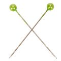 Alfileres de floristería con cabeza de perla verde, de uso versátil, Ø4 mm, 40 mm, 150 unidades. | Floristik24.es