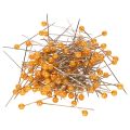 Floristik24 Alfileres de cabeza de perla naranja para artículos de floristería, Ø4 mm, 40 mm, 150 unidades