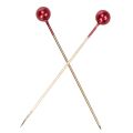 Alfileres decorativos con cabeza de perla roja para floristerías, Ø4 mm, 40 mm, 150 unidades | Floristik24.es