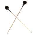 Alfileres de floristería con cabeza de perla negra, Ø4 mm, 40 mm, 150 unidades | Floristik24.es
