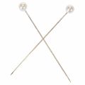 Alfileres con cabeza de perla Ø6mm 65mm Blancos | Floristik24.es