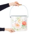 Maceta ovalada decorativa de estilo vintage para primavera, de metal, 26/22/17 cm, juego de 3 | Floristik24.es