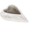 Floristik24 Bol decorativo en forma de corazón, gris; maceta pequeña en forma de corazón, 19 cm.
