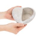 Maceta con forma de corazón, de piedra fundida, maceta decorativa, 17 cm. | Floristik24.es