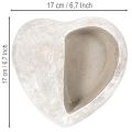 Maceta con forma de corazón, de piedra fundida, maceta decorativa, 17 cm. | Floristik24.es