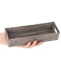 Bandeja rectangular compacta, de uso versátil para decoración y plantación, 23 cm. | Floristik24.es