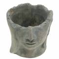Floristik24 Busto de cabeza de plantación de hormigón para plantar gris A14,5cm 2 piezas