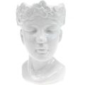 Floristik24 Cabeza de planta busto mujer florero de cerámica blanco maceta H22.5cm
