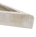 Floristik24 Jardinera de madera blanca 79cm x 14cm x 7.5cm