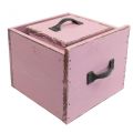 Floristik24 Cajón para plantas jardinera madera rosa 12,5/16cm juego de 2