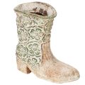 Floristik24 Maceta con forma de bota vaquera, planta, zapato, estampado floral vintage, 24 cm