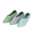 Floristik24 Macetero Zapato Mujer Ceramic Turquesa, Verde, Azul Gris Surtido 14 × 5cm H7cm 6pcs