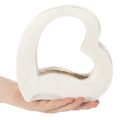 Adorno en forma de corazón para plantas y arreglos florales, diseño abierto, forma de corazón moderna, 19 cm. | Floristik24.es