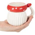 Taza de cerámica con diseño de amanita muscaria para decoración, 10 cm | Floristik24.es