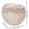 Cesta redonda tejida, cesta decorativa grande para plantar, 23 cm. | Floristik24.es