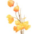 Planta artificial de farolillo chino, rama de Physalis con flores, 95 cm | Floristik24.es