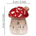 Decoración de casa de setas, amanita muscaria en miniatura de 6 cm, 2 unidades | Floristik24.es