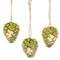 Colgantes de piñas como decoración otoñal para colgar, 5 cm, 3 unidades | Floristik24.es