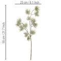 Rama artificial de abeto, rama grande de pino para decoración invernal, 55 cm, 3 piezas | Floristik24.es
