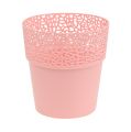 Floristik24 Jardinera de plástico rosa Ø14.5cm H15.5cm 1p