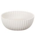 Floristik24 Bol redondo acanalado en color blanco para decoración versátil, 15 cm, 2 unidades