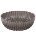 Floristik24 Bol redondo acanalado, recipiente decorativo para arreglos florales, 20 cm, 2 unidades