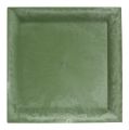 Floristik24 Plato de plástico cuadrado verde 19,5cm x 19,5cm