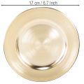 Floristik24 Platos decorativos redondos pequeños y brillantes, 17 cm, 6 unidades