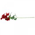 Floristik24 Flor de nochebuena artificial tallo rojo 3 flores 85cm
