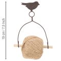 Soporte decorativo práctico para cintas, con forma de pájaro, estilo shabby chic. | Floristik24.es